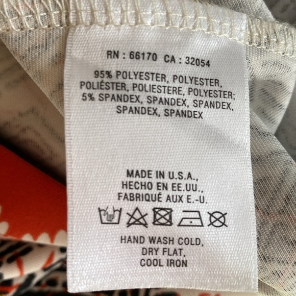 Anthropologie Maeve Igazu pencil skirt navy orange gold cream size small - Picture 8 of 9